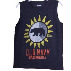 2 For $5 Sale Boy's Old Navy Dark Gray California Tank Top Size Medium (8)